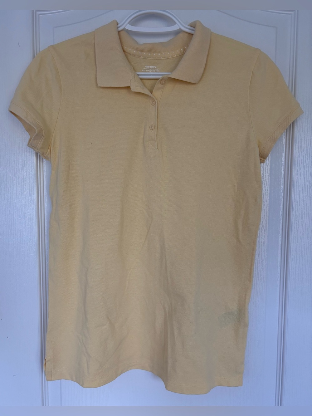 Old Navy Light Yellow Polo Shirt Short sleeve Tee Top